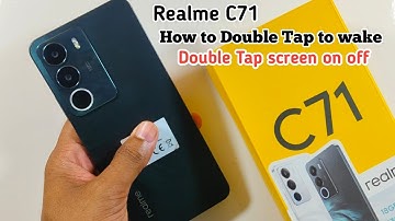 Realme C71 Double Tap Screen On Off Setting || How to double tap to wake Realme C71