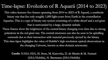Time-lapse: Evolution of R Aquarii (2014 to 2023)