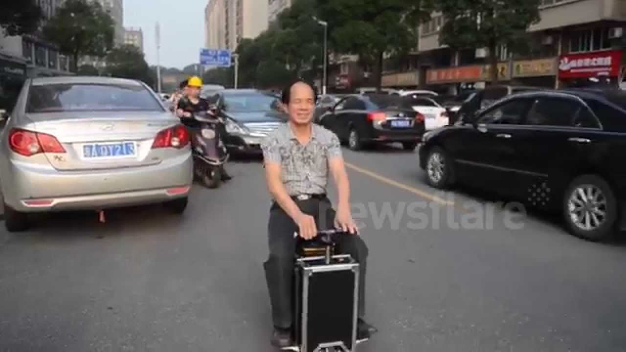 SEE IT: Chinese inventor builds electric scooter out of a suitcase – New  York Daily News