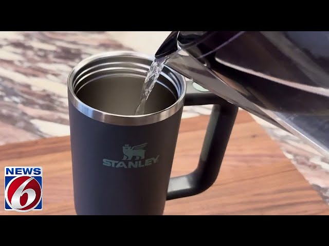 Stanley tumblers pose lead risk once button on bottom falls off - YouTube