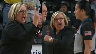 Coach EJECTED, 2 STRAIGHT Technical Fouls For WALKING ON THE COURT To Harass Ref About Calls!