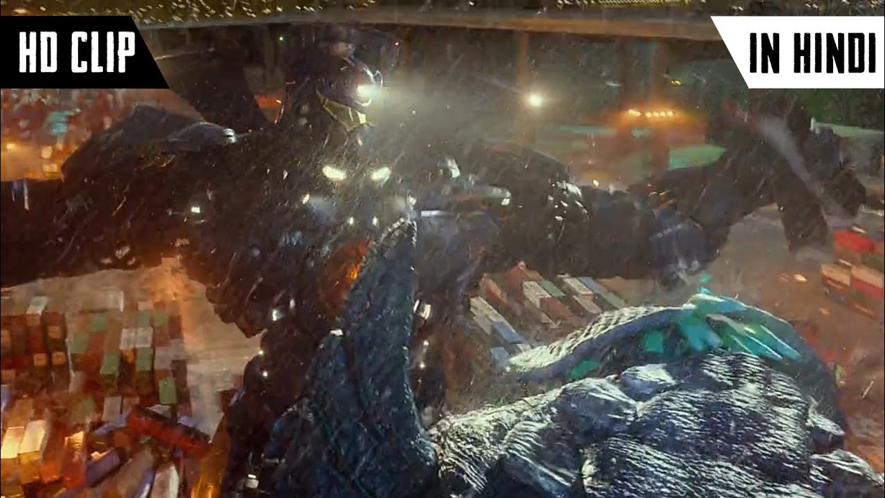 Gipsy Danger vs Leather Back fight scene in Hindi.(Pacific Rim) - YouTube