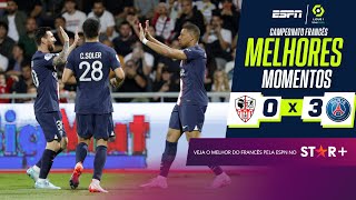 MESSI E MBAPPÉ DÃO SHOW, E PSG, SEM NEYMAR, ATROPELA AJACCIO PELO FRANCÊS | Melhores Momentos