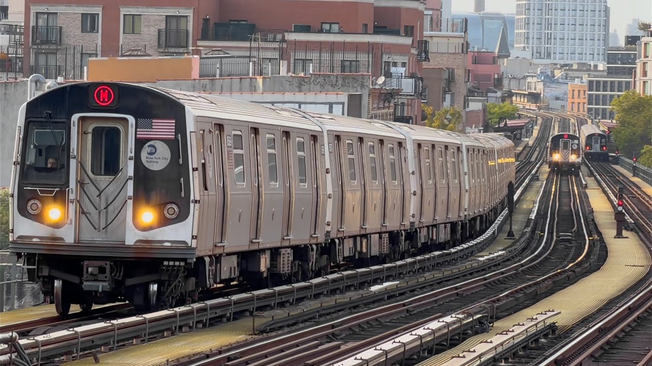R143, R160, & R179 J/M Train Action at Flushing Avenue