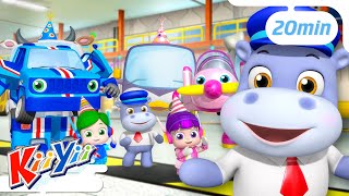 Ten Little Buses + More | Count to 10 | Best of KiiYii Songs | ABC&123 | Nursery Rhymes & Kids Songs