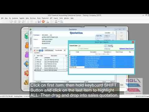 Sales Invoicing and Sales Quotation