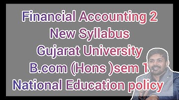 b com hons sem 1 new syllabus financial accounting 2