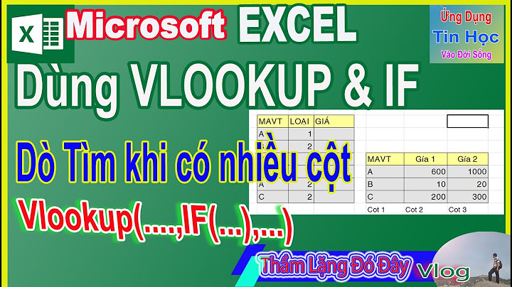 Hàm vlookup dùng tìm giá trị nằm trong cột nào