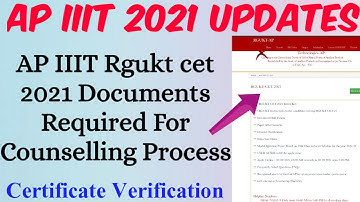 AP iiit 2021 Required Documents for Certificate Verification//AP iiit 2021 certificate Verification