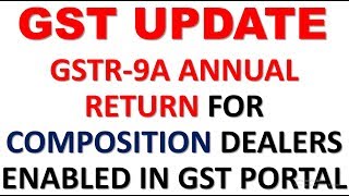 GST PORTAL UPDATE|NEW FEATURE ENABLED IN GST PORTAL ON 06.03.2019|GSTR9A FOR COMPOSITION ENABLED