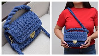 Crocheting a handbag for autumn Video lesson Вяжем сумочку на осень Видео урок