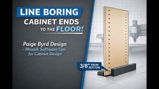 Details How to Add Line Boring & Run Ends to Floor in Mozaik Software Guide