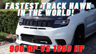 900 HP Jeep tries taking on 1800 HP Srt Track Hawk in insane runs! Fastest Car in Florida Part 1