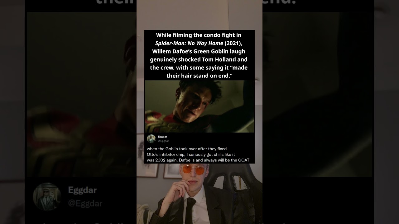 While filming the condo fight in Spider-Man: No Way Home (2021), Willem Dafoe's Green Goblin