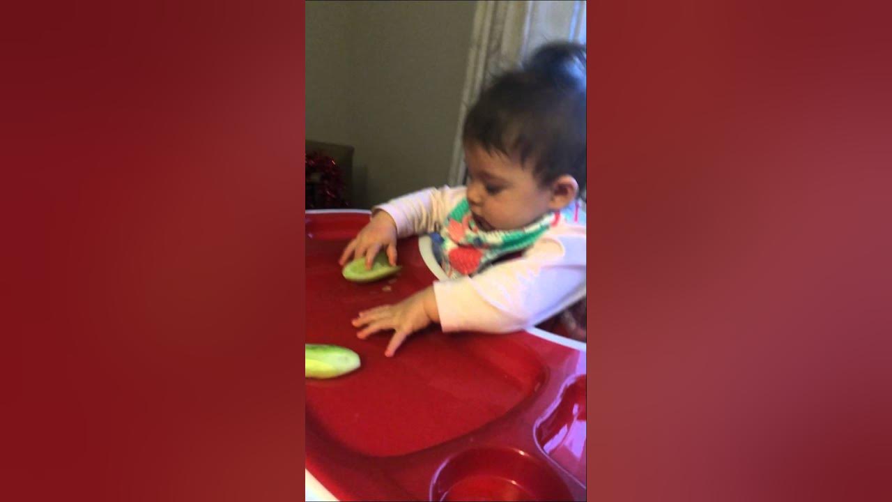 Baby led weaning cucumber part 2 YouTube