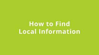 How to Find Local Information and Help - November 19, 2025