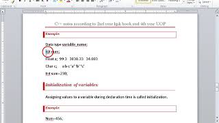 Lecture No#07  declaration and initialization of variable