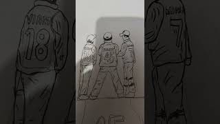 sir Virat Rohit and dhoni drawing