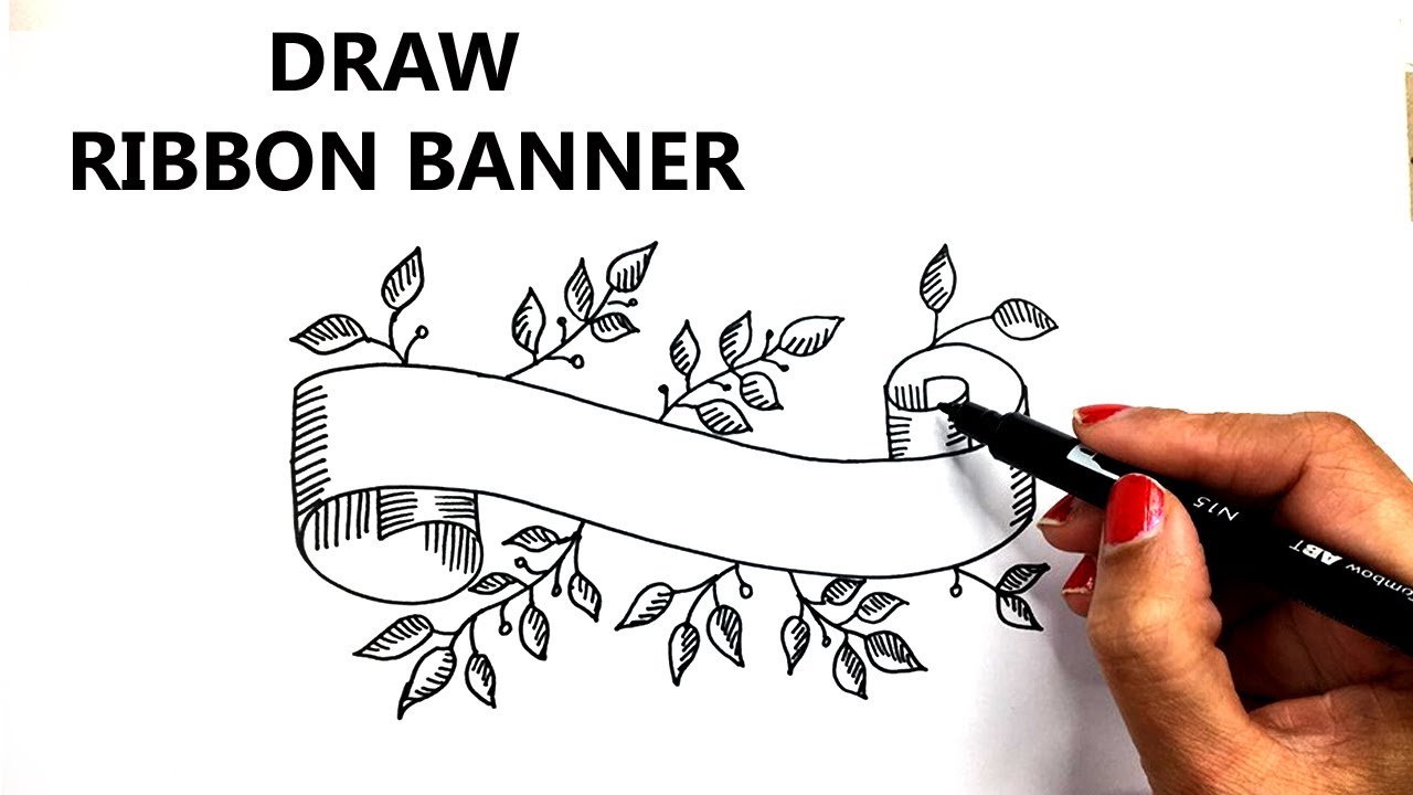 Ribbon Banner Drawings