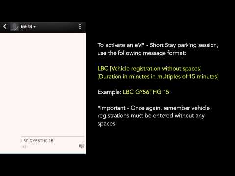 How to activate an eVisitor permit via SMS - Camden Parking Video