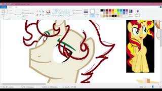 Withish sunrise / Sunset Shimmer x Fire Streak // MLP Next Gen Speedpaint