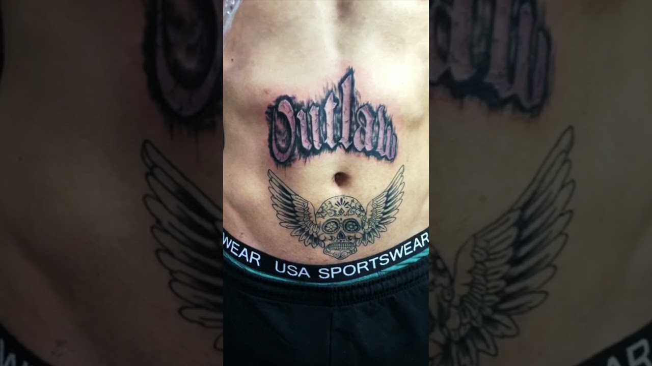 Tattoo uploaded by percy tat2holics  Full stomach custom lettering   Tattoodo