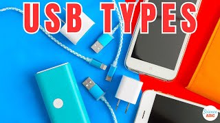 أنواع USB: أنواع مختلفة من كبلات USB (A و B و C) واختلافاتهم