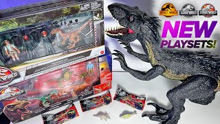 NEW JURASSIC WORLD Playsets! Indoraptor, Indominus Rex, T-Rex, Raptors, Gallimimus, Dilophosaurus