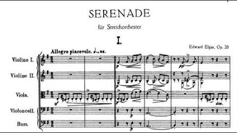 【Score】Serenade for Strings Op. 20（Edward Elgar）【from IMSLP】