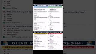 O level exam MCQ's#python #olevel #computerscience #softwaredeveloper #cpp #olevels #exampreparation