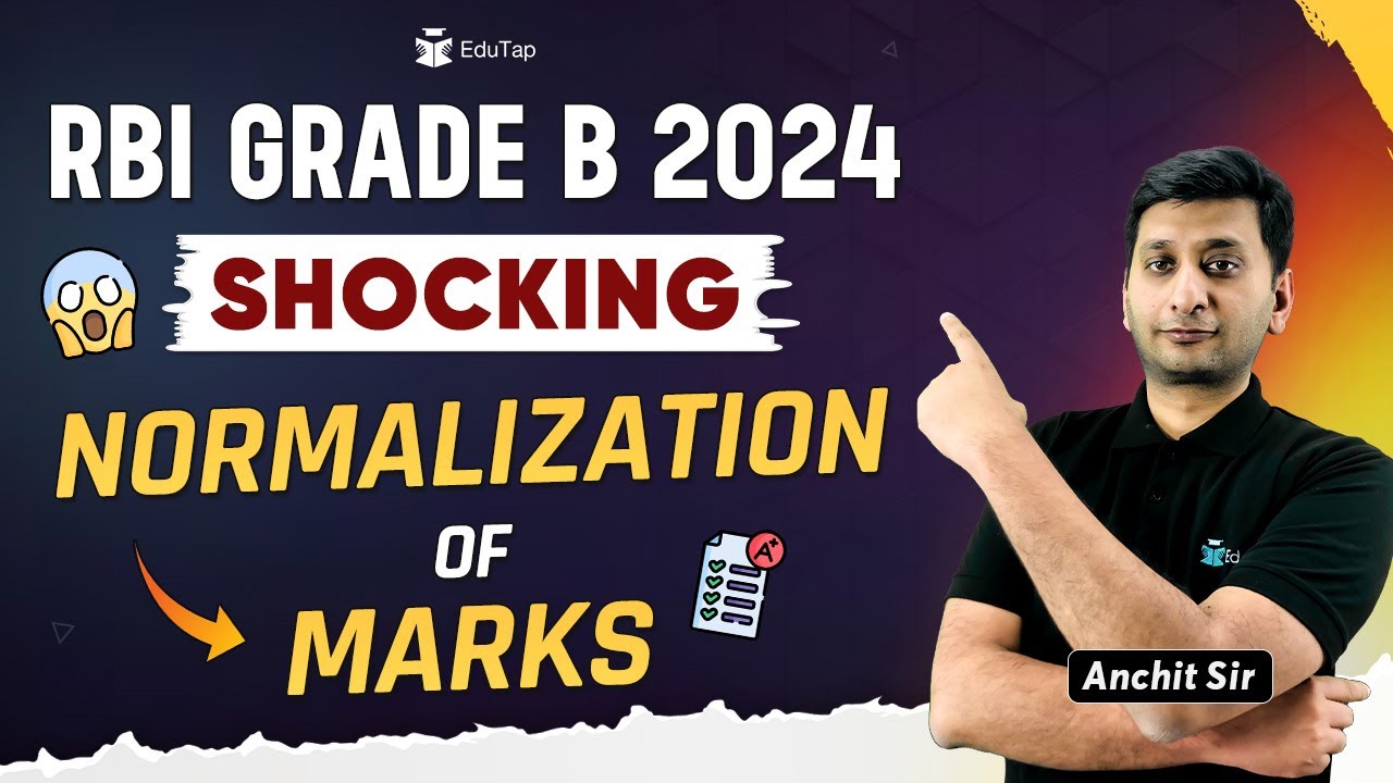 🔴Normalization of Marks in RBI Grade B Phase 1 2024 | RTI's reply on ...