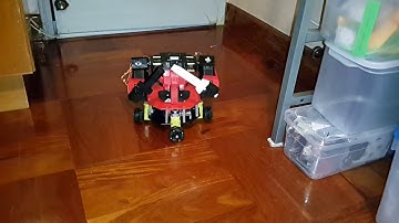 Omni wheel Robot action test