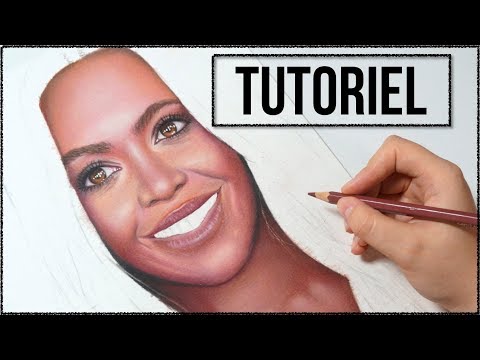 TUTO - Comment dessiner un portrait réaliste au crayons de couleurs.