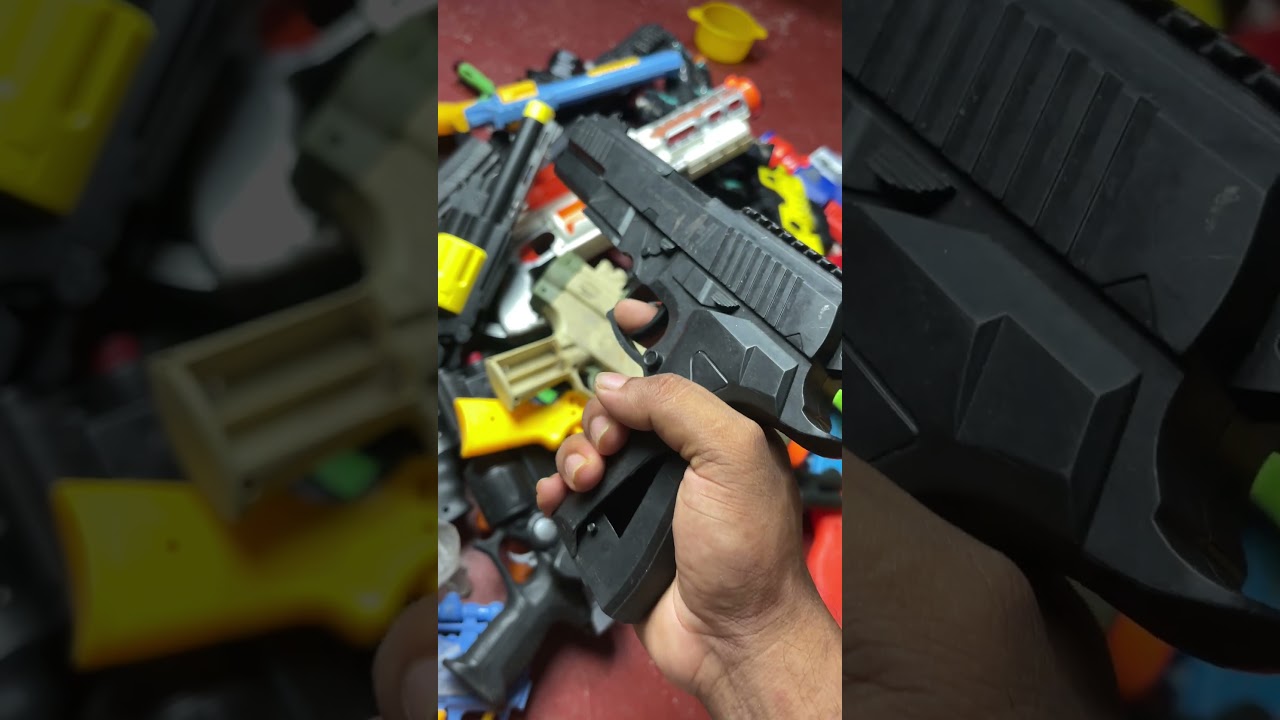 black gun  #toys #nerfsniper #nerf #mainan #toyreview #unboxing #satisfying