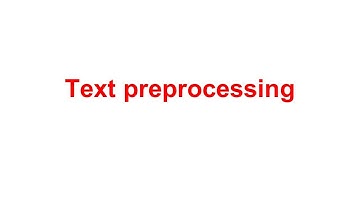 Text preprocessing