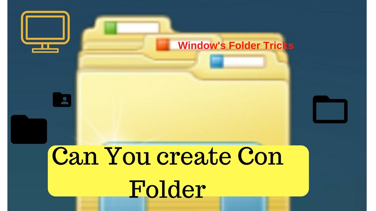 how to create con folder - YouTube