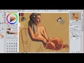 Figure Painting Time Lapse Life Painting Using Old Master&#39;s Palette on Wacom Tablet