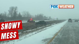 Snow Blankets Wisconsin Amid The Strongest Snowfall Of The Season So Far