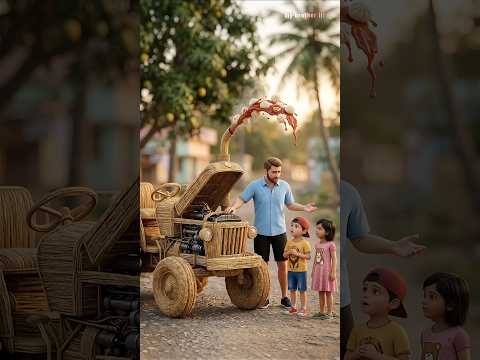 tractor 🚜 से मोमोज और टमाटर सॉस 😱 #viral #funny #viral #animation #shorts