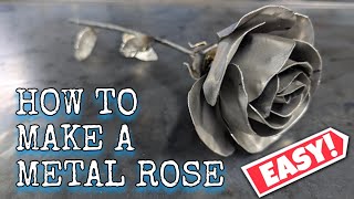 You can make a Metal Rose with these quick tips #art #metalart  #metalwork