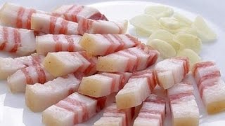 Сало (сухая засолка) - простой и вкусный рецепт.