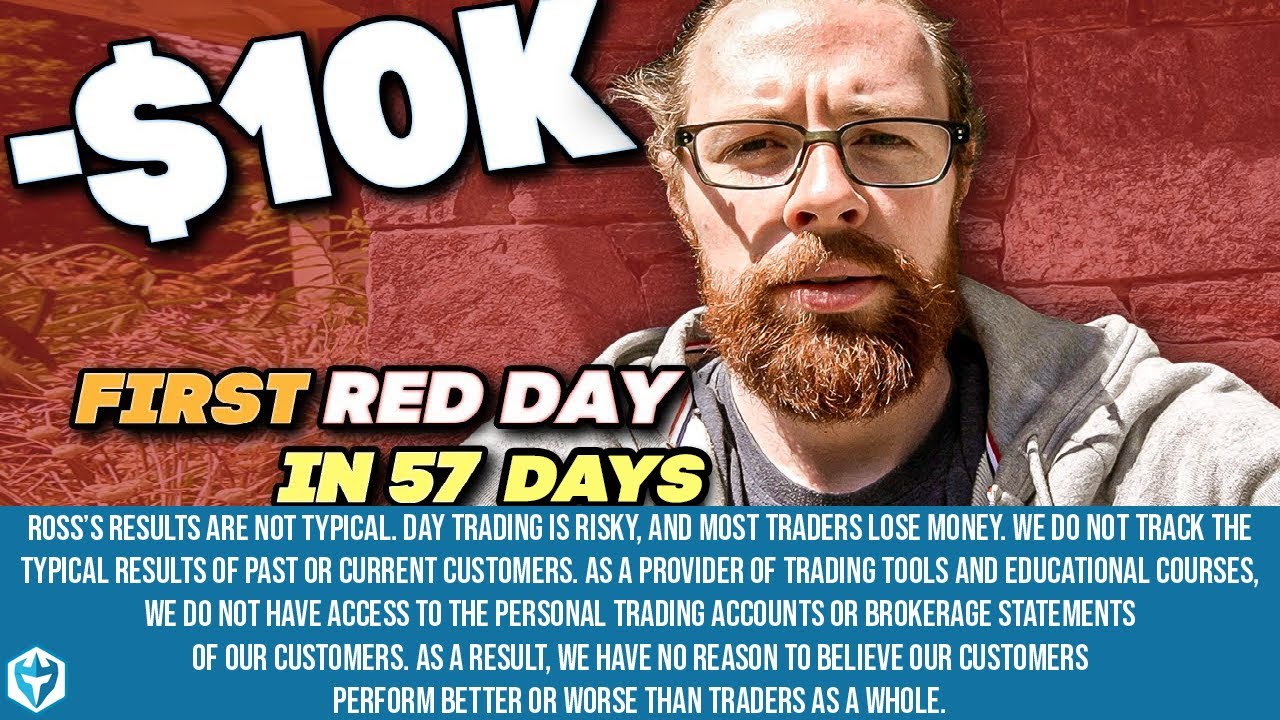 First Red Day in 57 Trading Days -$10k | Ross's Trade Recap - YouTube