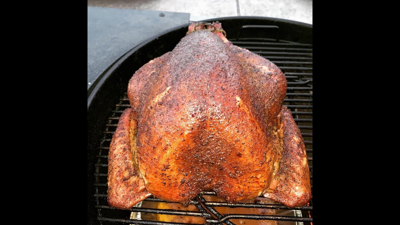 How To Smoke A Turkey On The Weber Kettle Youtube