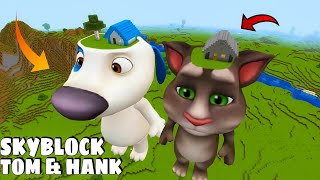 I Found Sky Block Talking Hank Tom And Angela In Minecraft - Minecraft Gameplay - Coffin Meme