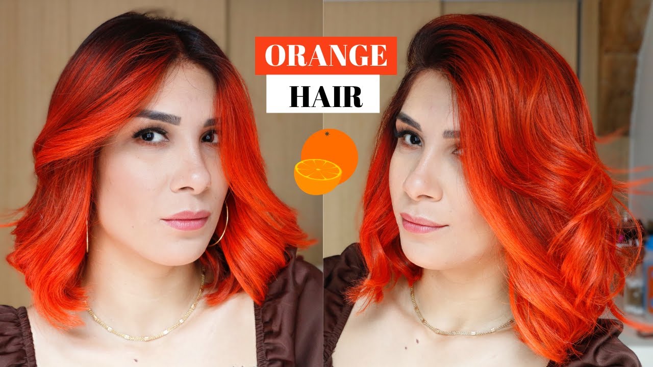 PINTEI MEU CABELO DE LARANJA 🍊  CRAZY COLOR ORANGE | Por Jéssica Oliveira