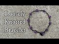 Knotted bracelet with button clasp bracelet  anklet  necklace