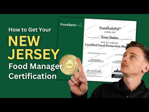 New Jersey Food Manager Certification How to Get Certified