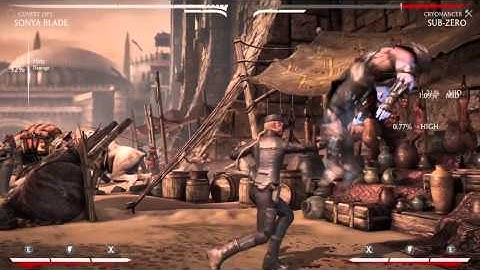 Sonya MKX Covert Ops 42% meterless corner combo