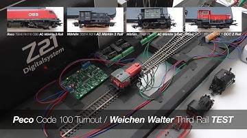 Peco Code 100 Turnout / Weichen Walter Third Rail TEST - VLOG91