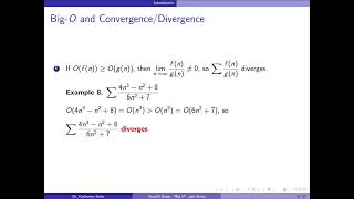 Growth Rates, Big O, and Series